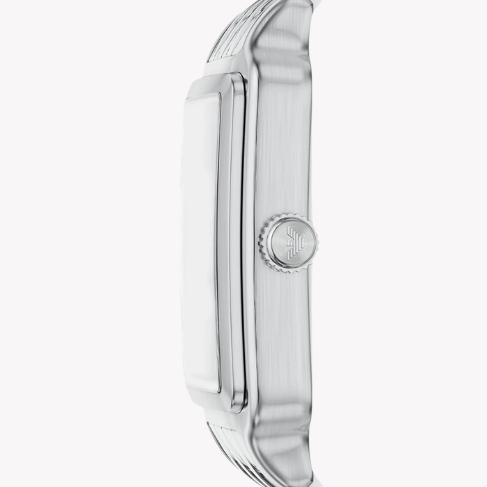 Emporio Armani Men's Silver Watch, Black Dial | AR11755