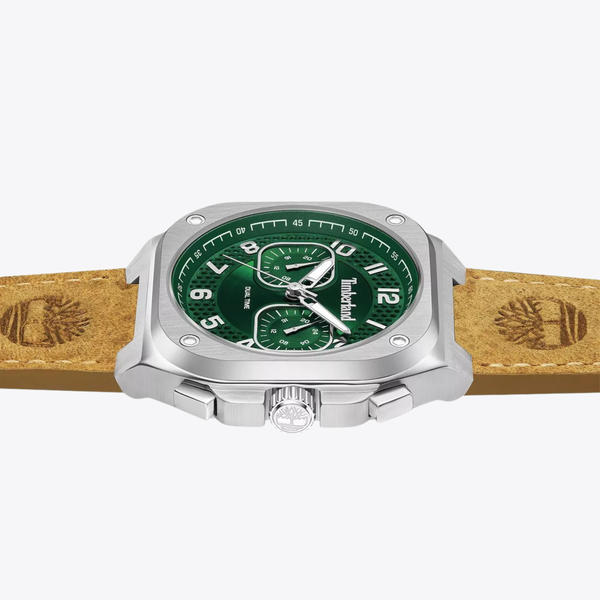 Timberland Men's Silver Watch, Green Dial | TDWGF0055002