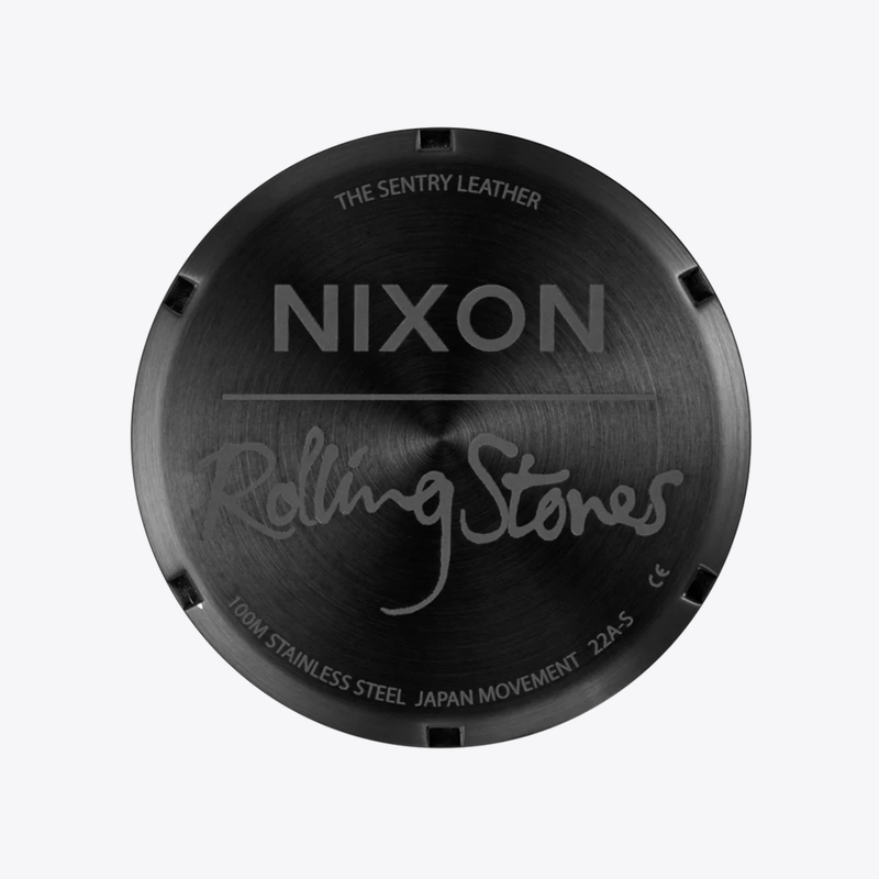 Nixon Men's Black Watch, Black Dial with Rolling Stones Logo | A1354-001