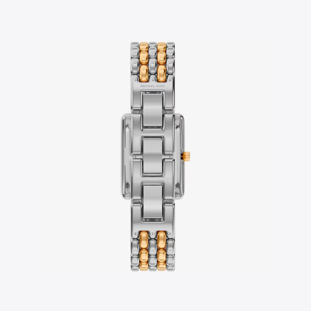 Michael Kors Women's Silver & Rose Gold Watch, Silver Dial | MK4999