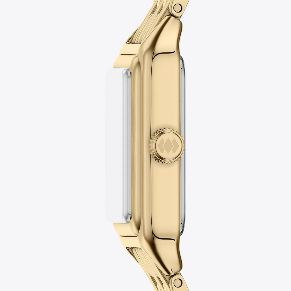Raquel Mini Three-Hand Gold-Tone Stainless Steel Watch