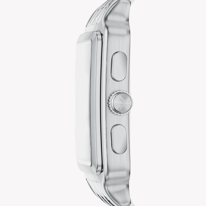 Emporio Armani Men's Silver Watch, Black Dial | AR11751