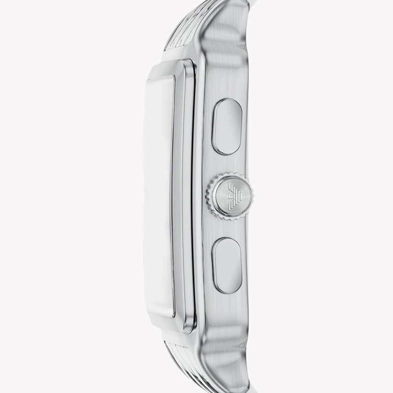 Emporio Armani Men's Silver Watch, Black Dial | AR11751