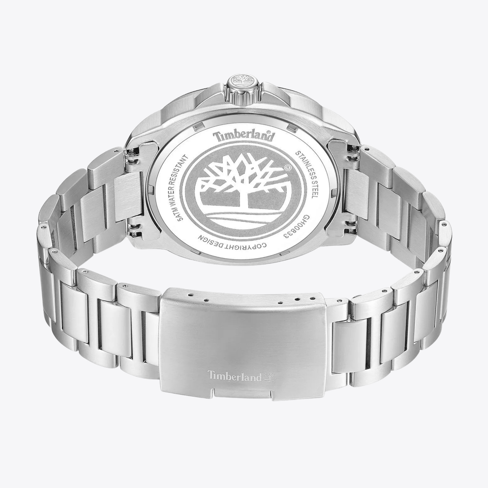 Timberland Men's Silver Watch, Blue Dial | TDWGH0083303
