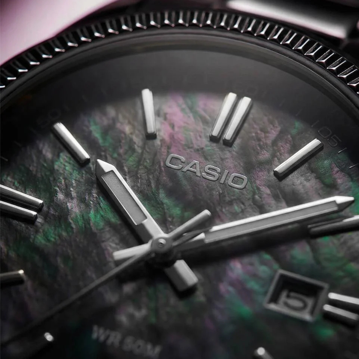 Casio Men's Silver Men's Watch, Mother of pearl Dial | MTP-1302DS-1AVDF