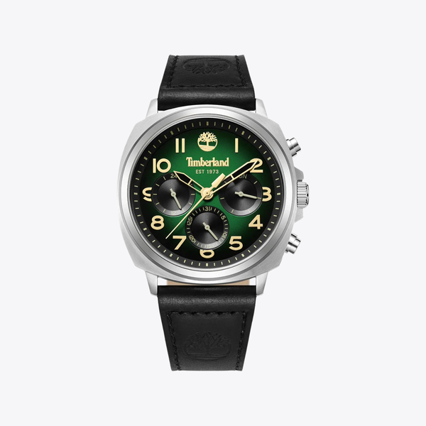 Timberland Men's Silver Watch, Green Dial | TDWGB0042008