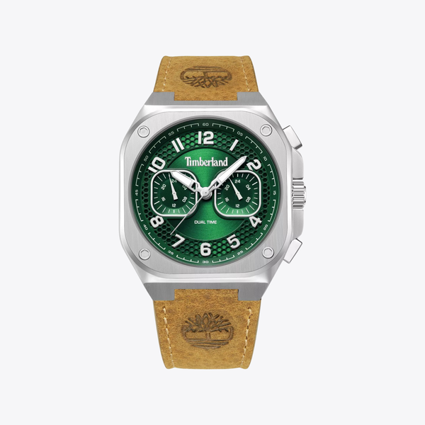 Timberland Men's Silver Watch, Green Dial | TDWGF0055002