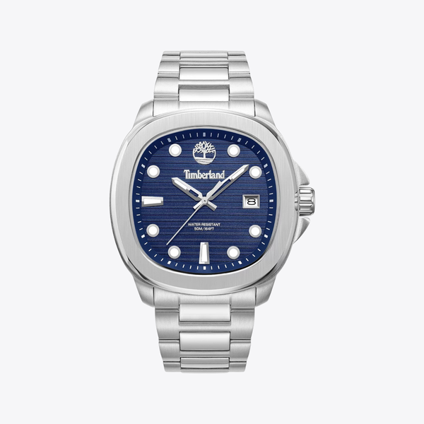 Timberland Men's Silver Watch, Blue Dial | TDWGH0083303