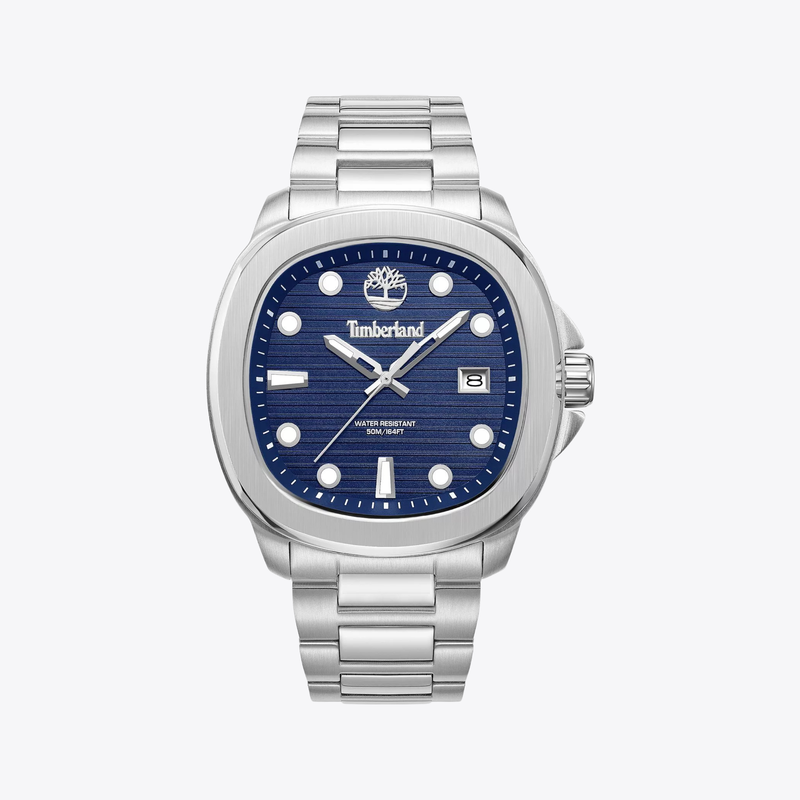 Timberland Men's Silver Watch, Blue Dial | TDWGH0083303