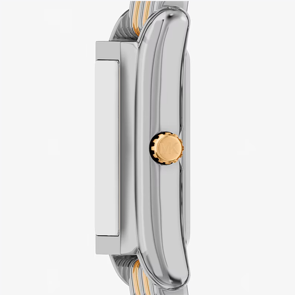 Michael Kors Women's Silver & Rose Gold Watch, Silver Dial | MK4999