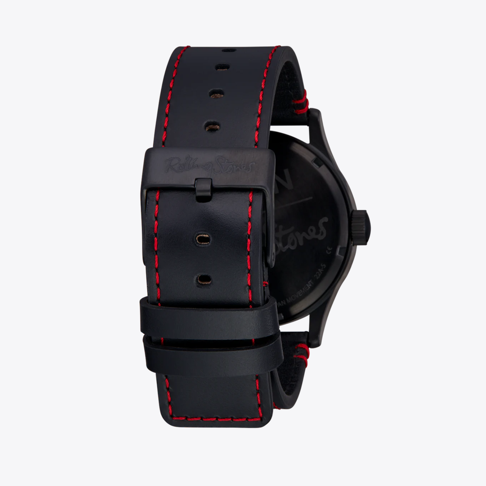 Nixon Men's Black Watch, Black Dial with Rolling Stones Logo | A1354-001