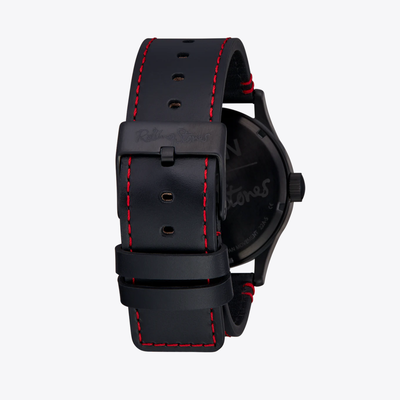 Nixon Men's Black Watch, Black Dial with Rolling Stones Logo | A1354-001