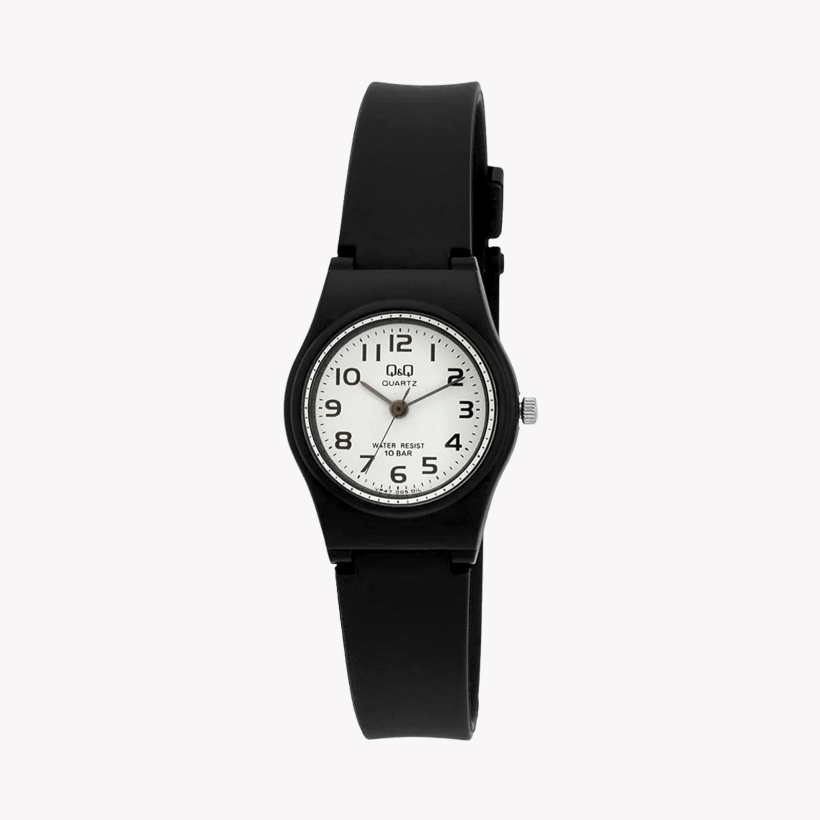 Q&Q Women's Black Women's Watch, White Dial | VP47J005Y