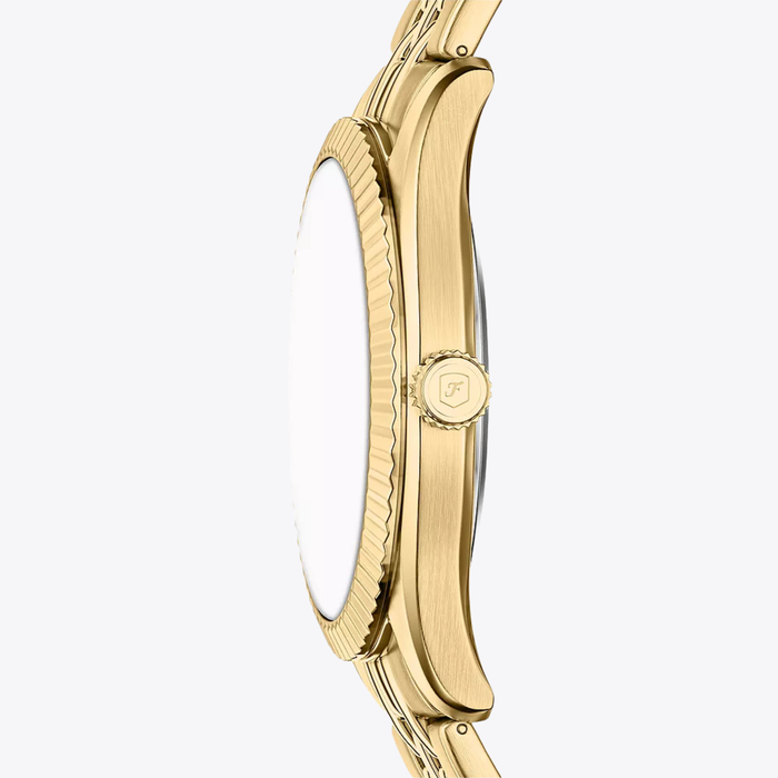 Campbell Three-Hand Day-Date Gold-Tone Stainless Steel Watch