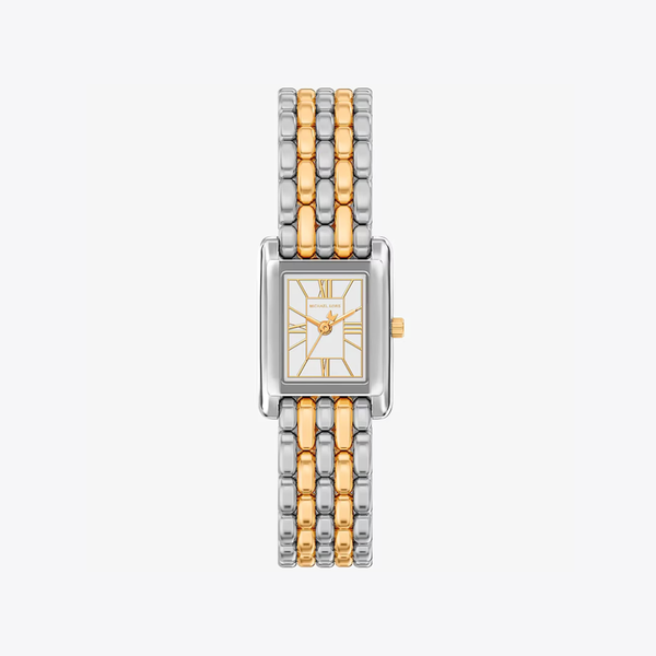 Michael Kors Women's Silver & Rose Gold Watch, Silver Dial | MK4999