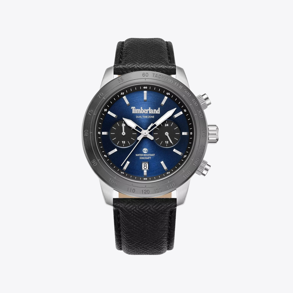 Timberland Men's Silver Watch, Blue Dial | TDWGF0075101
