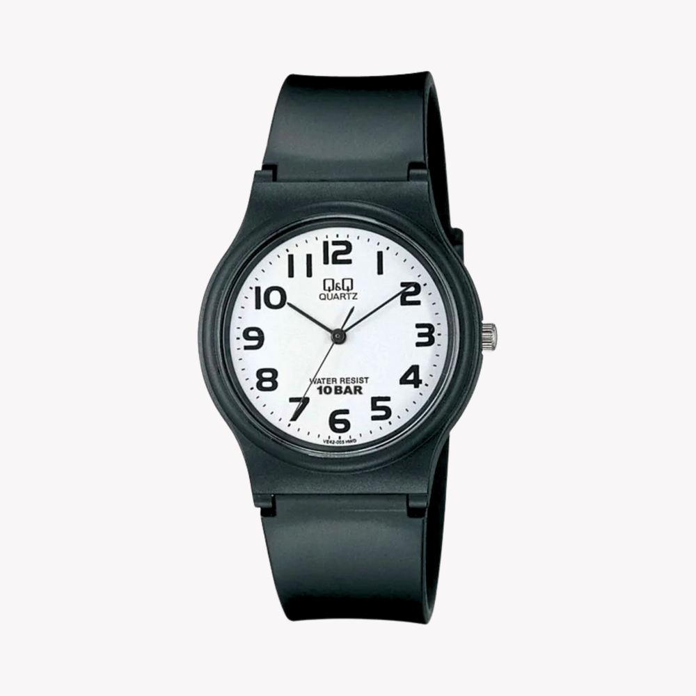 Q&Q Men's Black Men's Watch, White Dial| VP46J005Y