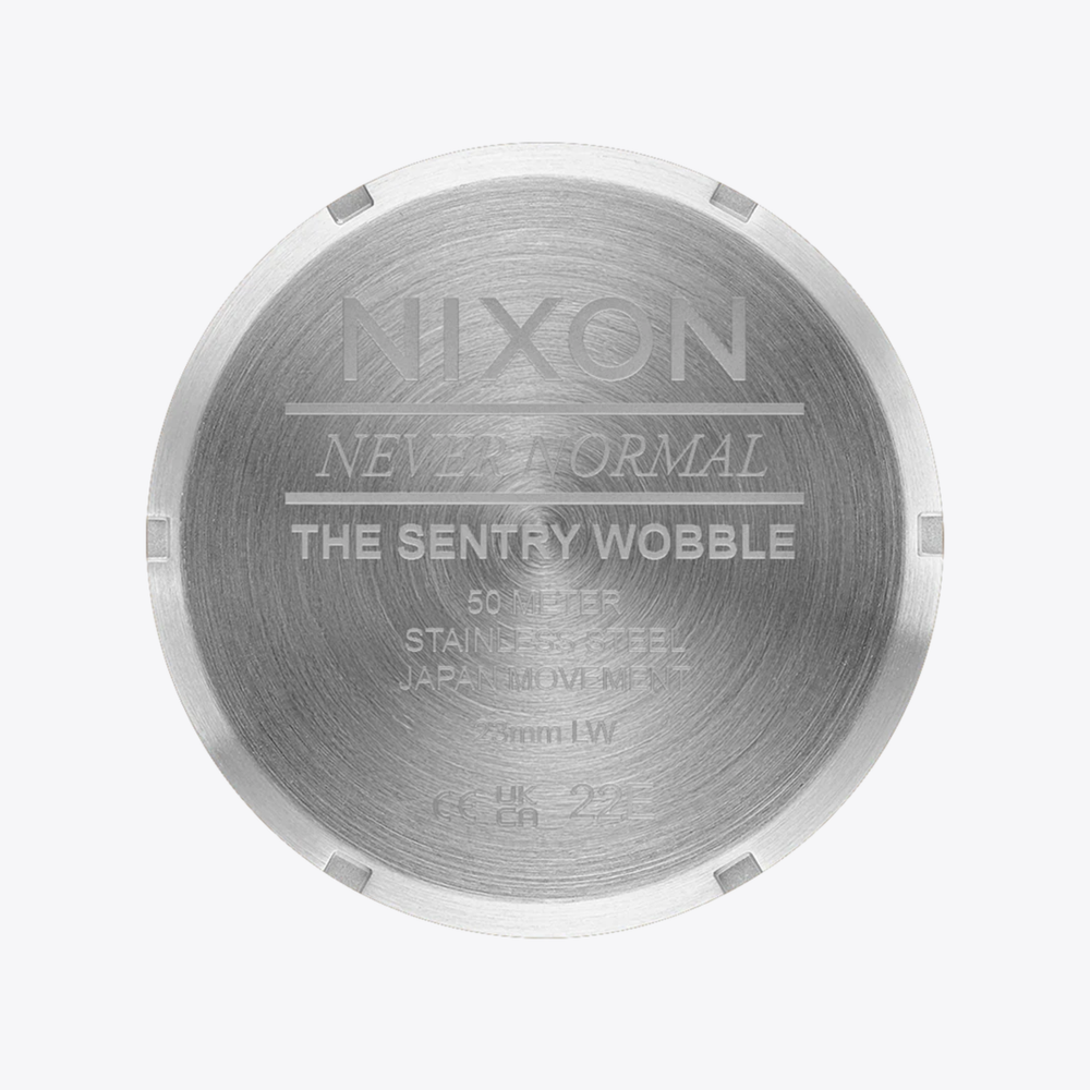 Nixon Men's Silver Watch, Black Sunray Dial | A1461-5384