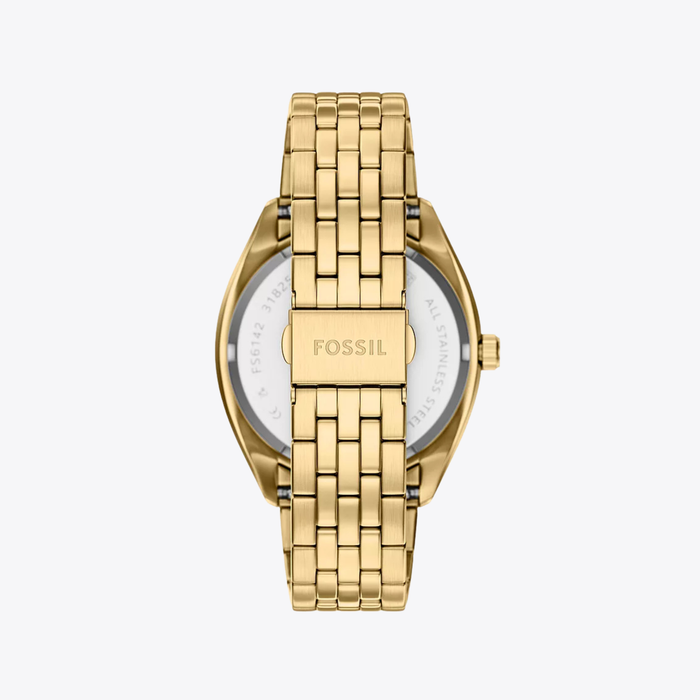Campbell Three-Hand Day-Date Gold-Tone Stainless Steel Watch