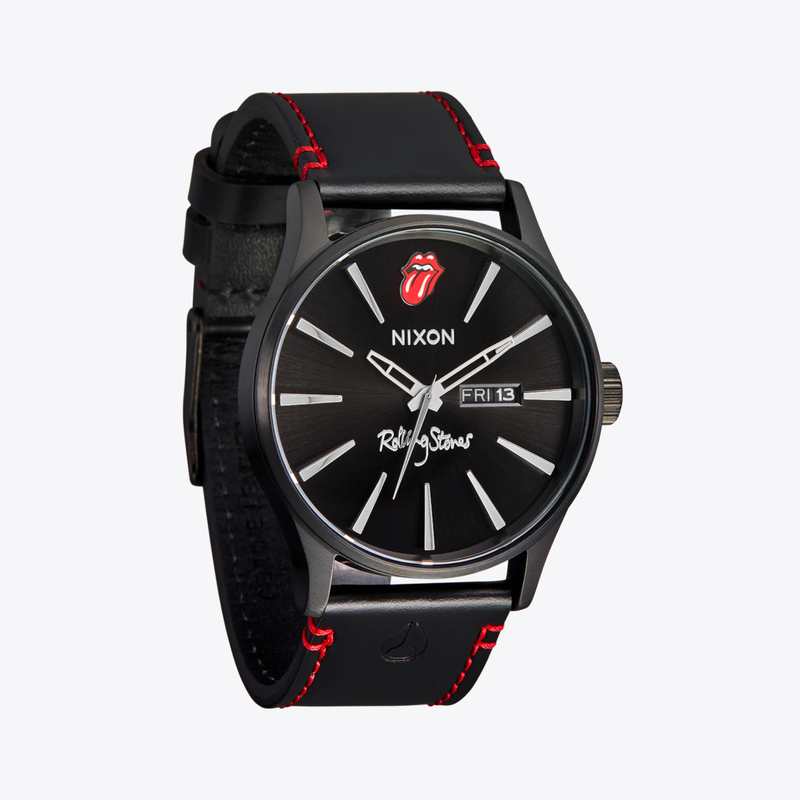 Nixon Men's Black Watch, Black Dial with Rolling Stones Logo | A1354-001