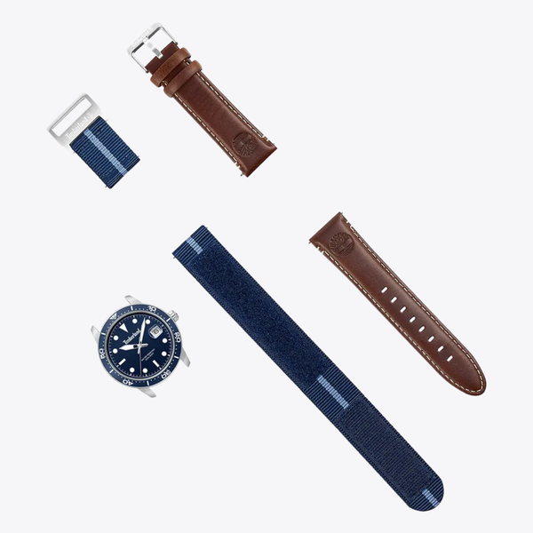 Timberland Men's Silver Watch, Blue Dial | TDWGB00834X1