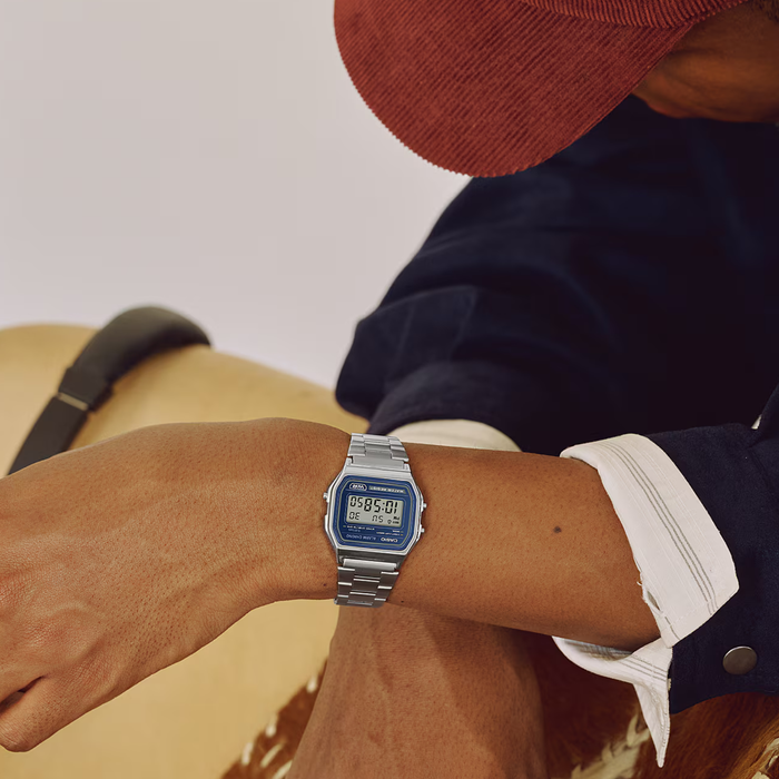 Casio Unisex Silver Unisex Watch, Blue Digital Dial | A158WEA-2EF