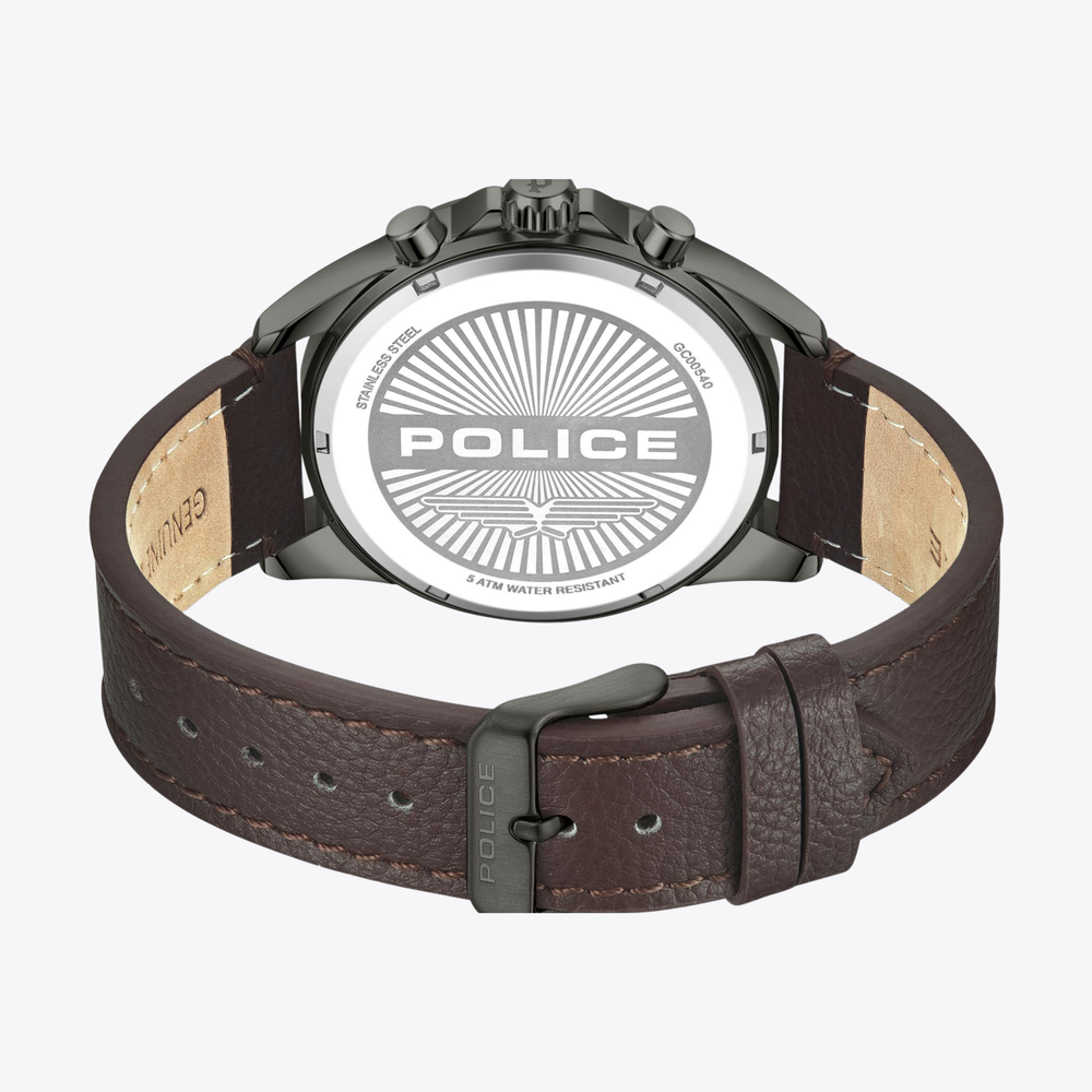 Police Men's Gunmetal Watch, Green Dial | PEWGC0054002