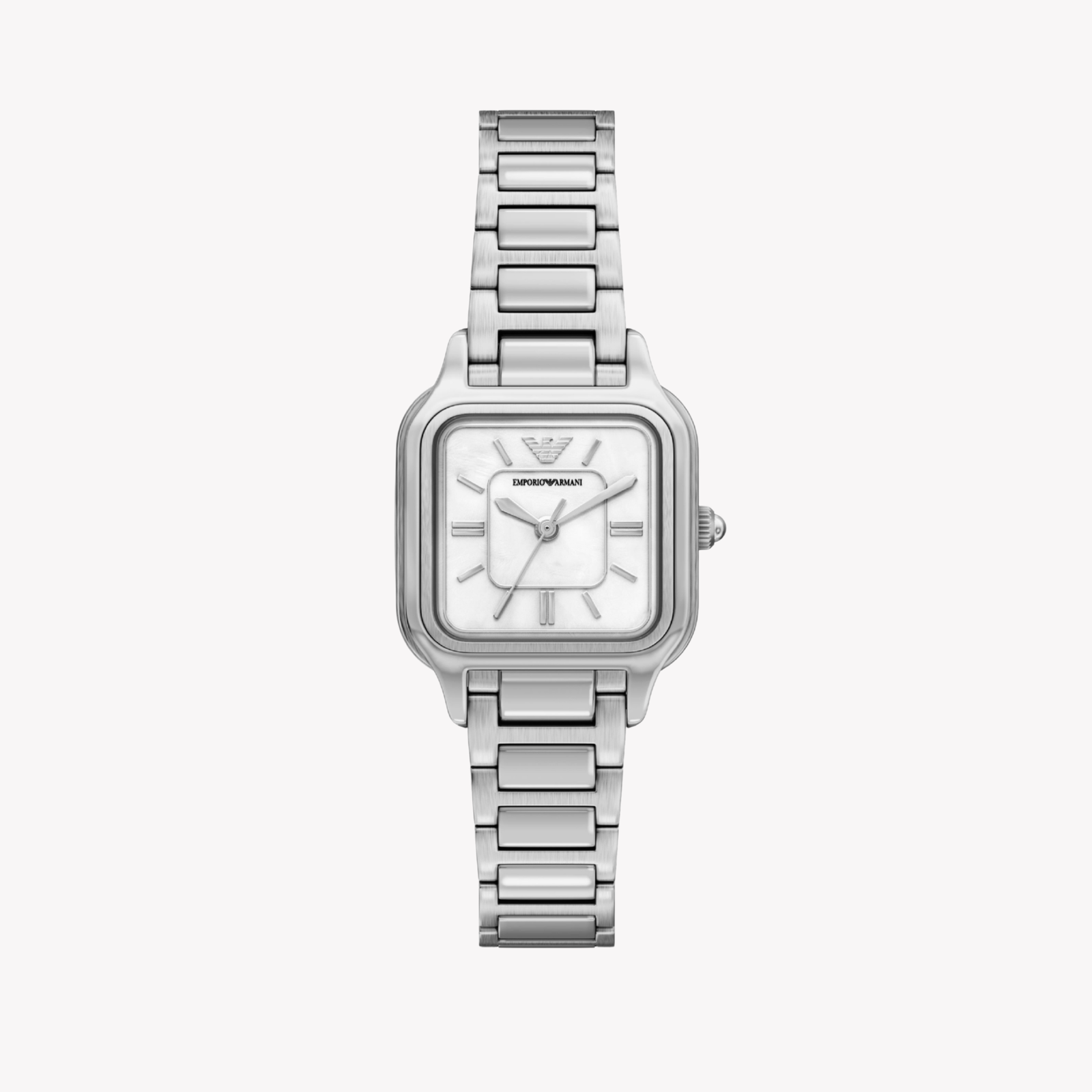 Emporio Armani Women's Silver Watch, White Mother Of Pearl Dial | AR11742