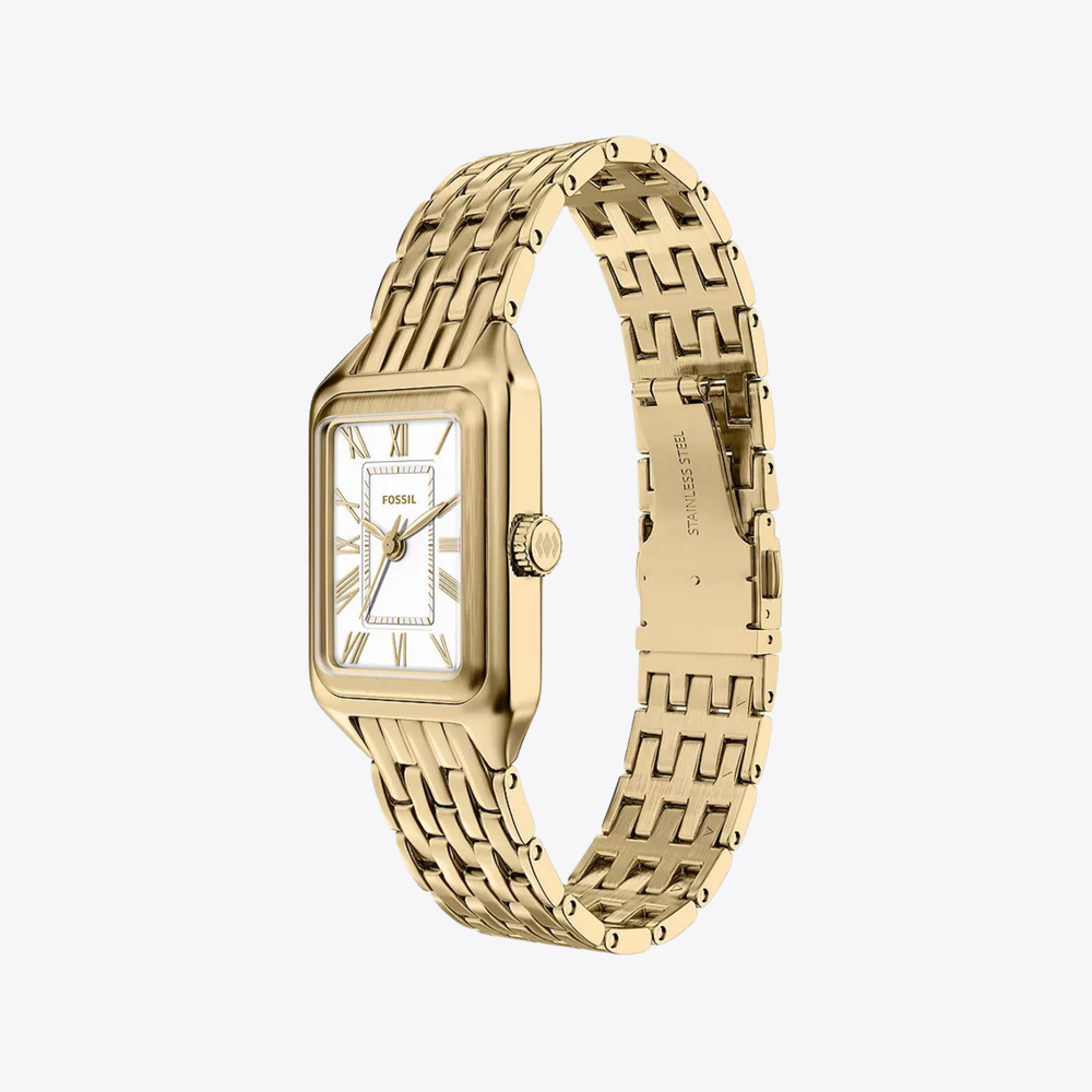 Raquel Mini Three-Hand Gold-Tone Stainless Steel Watch