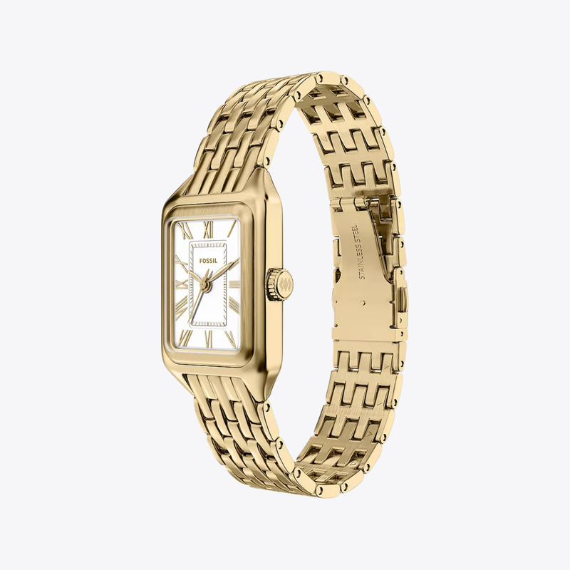 Raquel Mini Three-Hand Gold-Tone Stainless Steel Watch