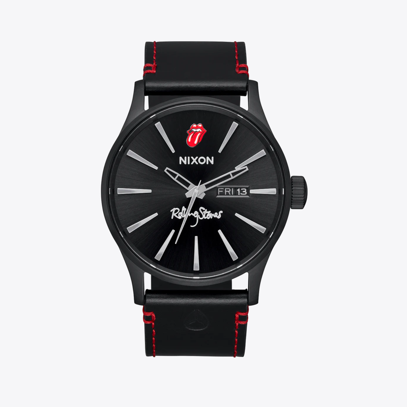 Nixon Men's Black Watch, Black Dial with Rolling Stones Logo | A1354-001