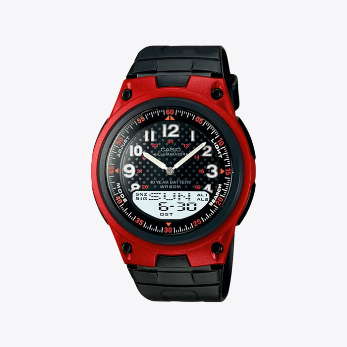 Casio Men's Silver Men's Watch, Black Dial | AW-80-4BVDF