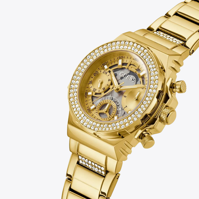 GUESS Women's Gold Watch, Gold Multi-function Dial | GW0552L2