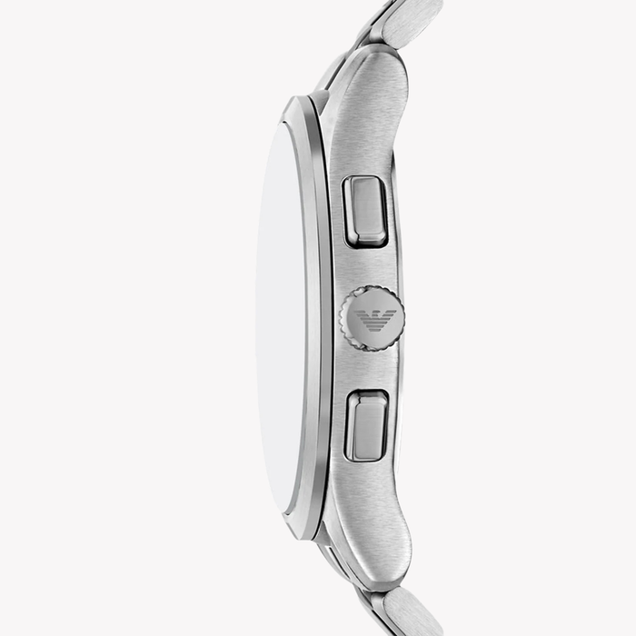 Emporio Armani Men's Silver Watch, Blue Dial | AR11728