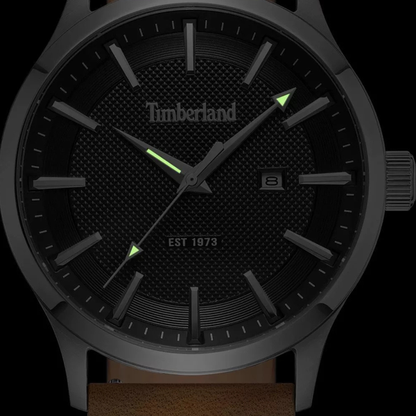 Timberland Men's Brown Watch, Black Dial | TDWGB0041003