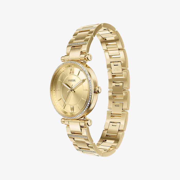 Carlie Three-Hand Gold-Tone Stainless Steel Watch
