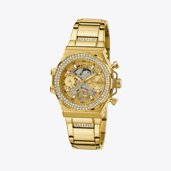 GUESS Women's Gold Watch, Gold Multi-function Dial | GW0552L2