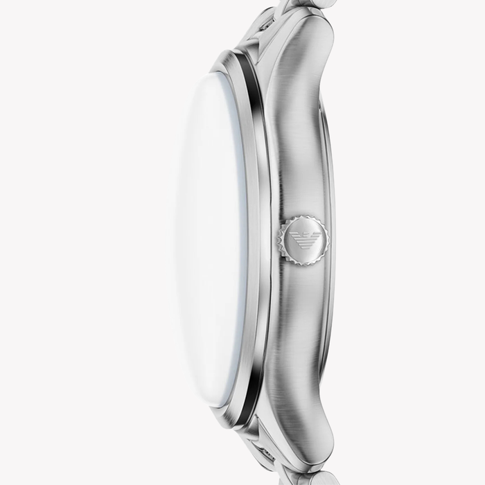 Emporio Armani Men's Silver Watch, Blue Dial | AR11748