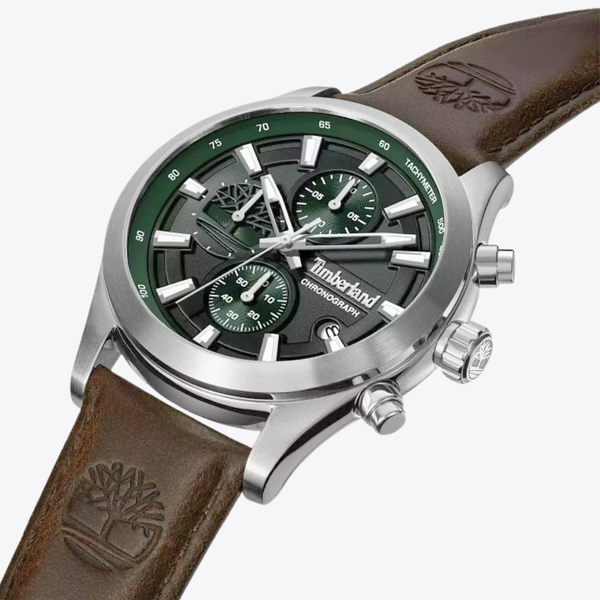 Timberland Men's Brown Watch, Green Dial | TDWGF0095101
