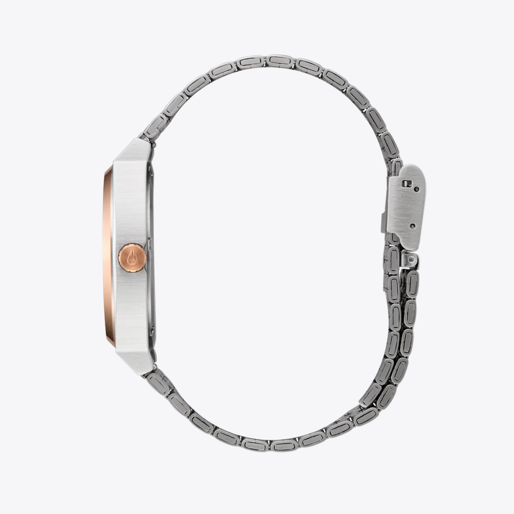 Nixon Unisex Silver & Rose Gold Unisex Watch, Black Dial | A045-5383