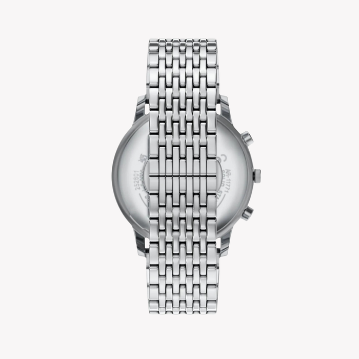 Emporio Armani Men's Silver Watch, Blue Dial | AR11771