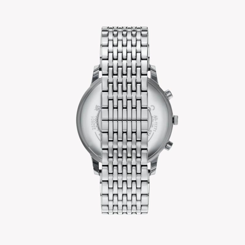 Emporio Armani Men's Silver Watch, Blue Dial | AR11771