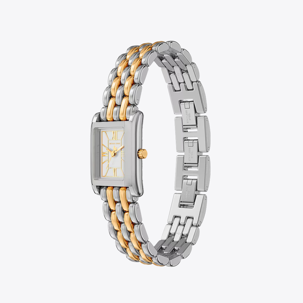 Michael Kors Women's Silver & Rose Gold Watch, Silver Dial | MK4999