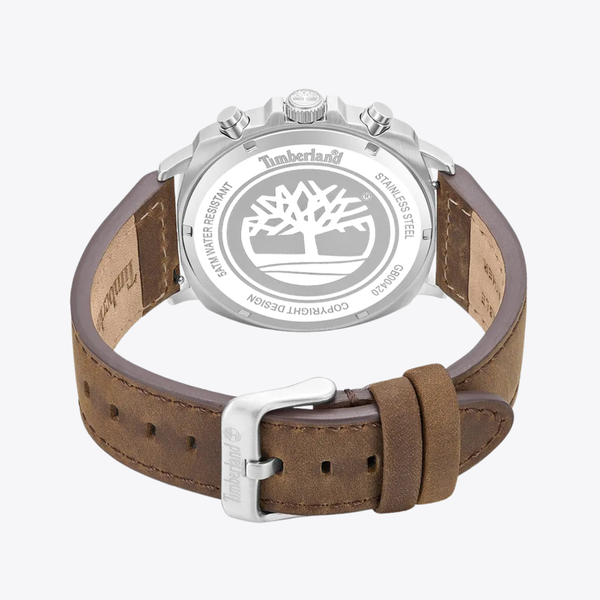 Timberland Men's Silver & Brown Watch, Blue Dial | TDWGB0042007
