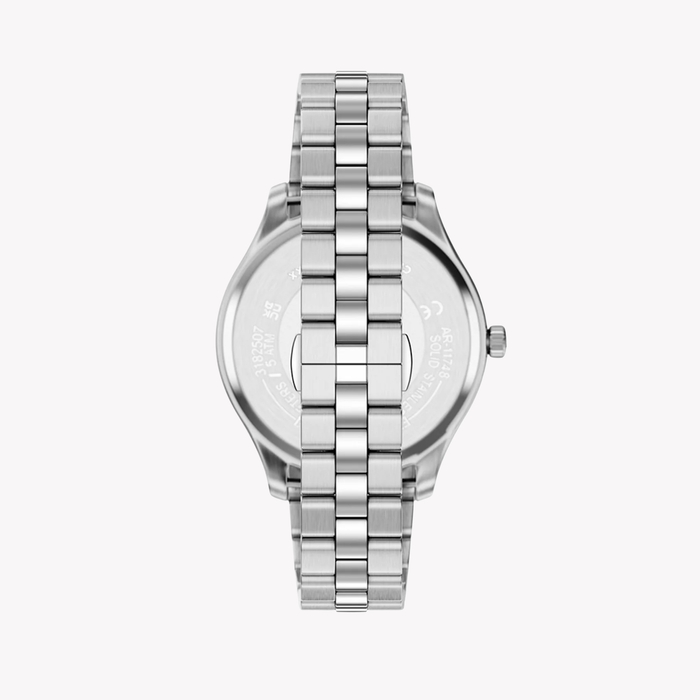 Emporio Armani Men's Silver Watch, Blue Dial | AR11748