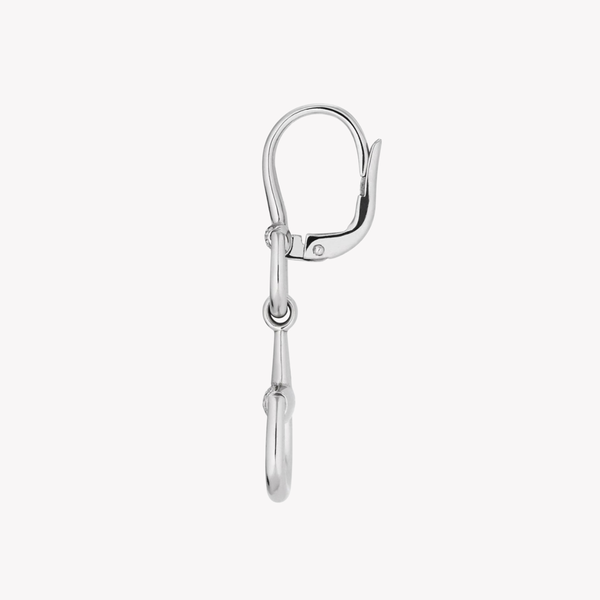 Gucci Women's White Gold Earrings, Horsebit Diamond Drop | YBD837633001