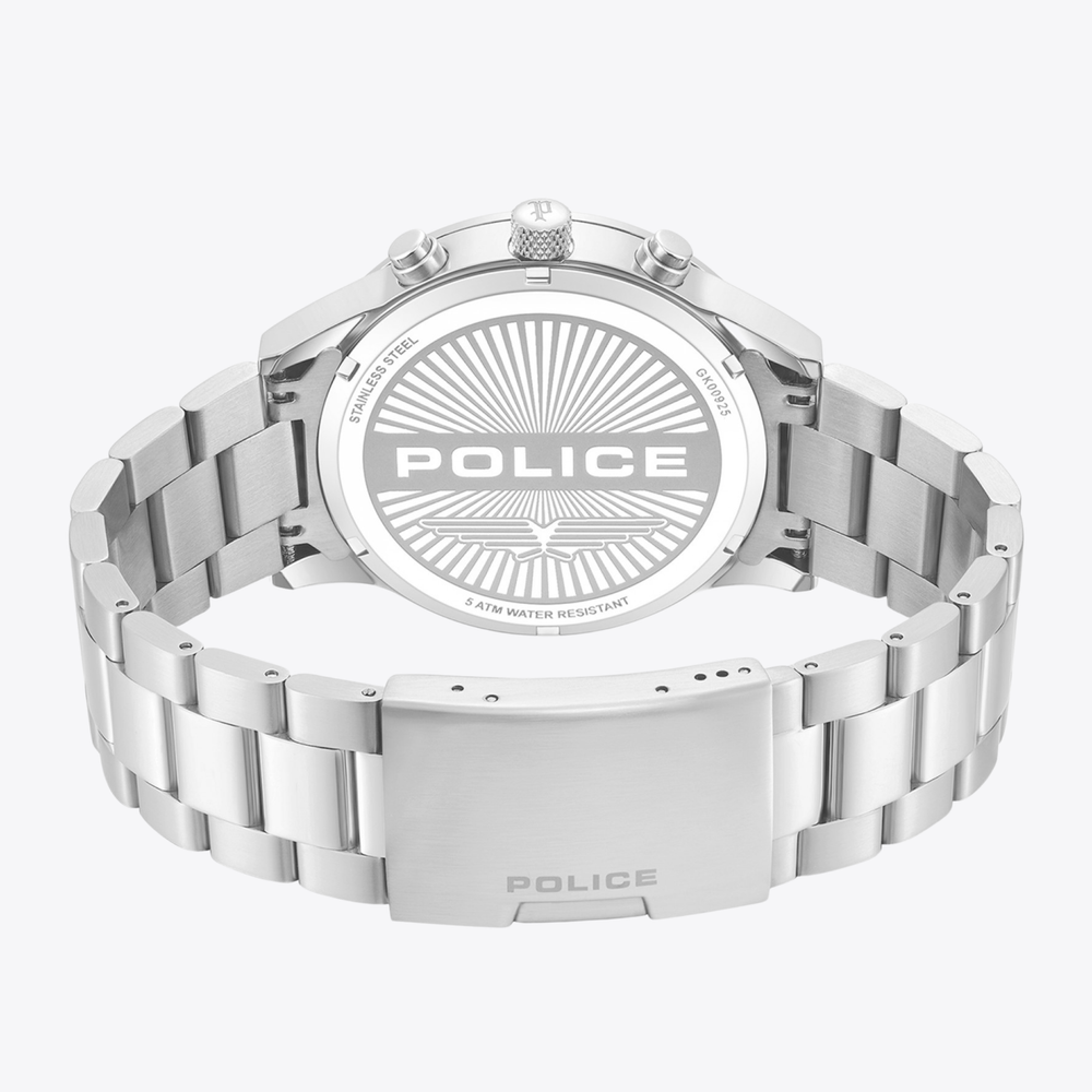 Police Men's Silver Watch, Blue Dial | PEWGK0092502