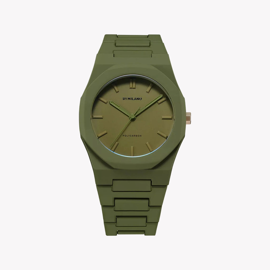 D1 MILANO Men's Green Polycarbonate Watch | D1-PCBJ22