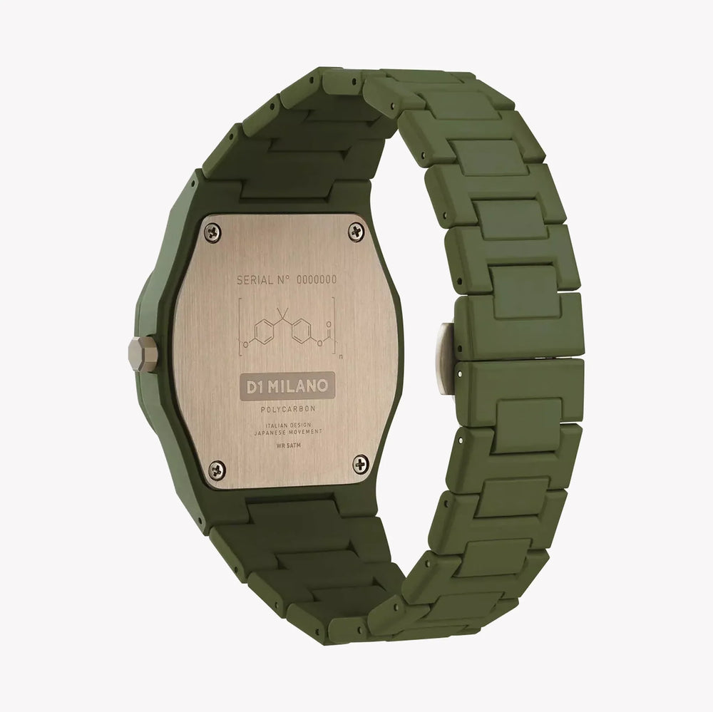 D1 MILANO Men's Green Polycarbonate Watch | D1-PCBJ22 by i-watch