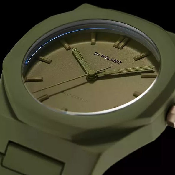 D1 MILANO Men's Green Polycarbonate Watch | D1-PCBJ22